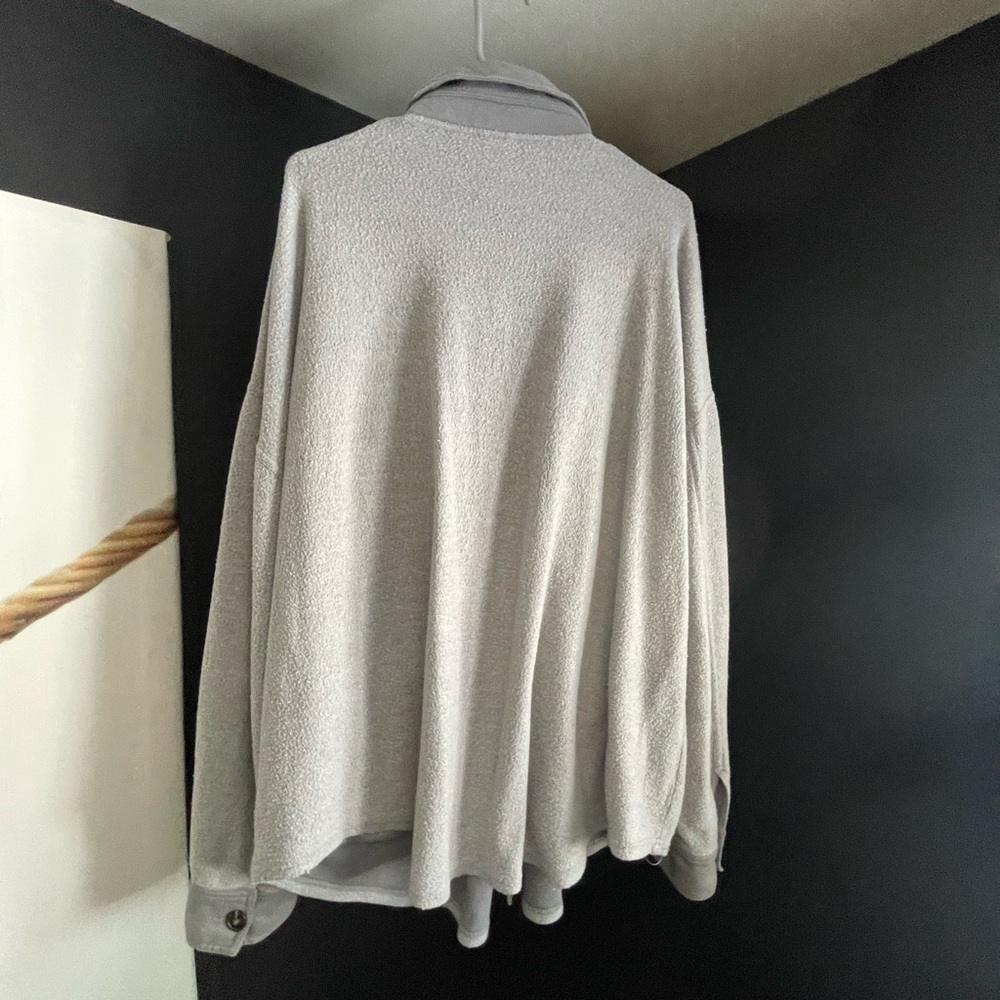 PacSun Light Gray Button-Up Jacket - image 4